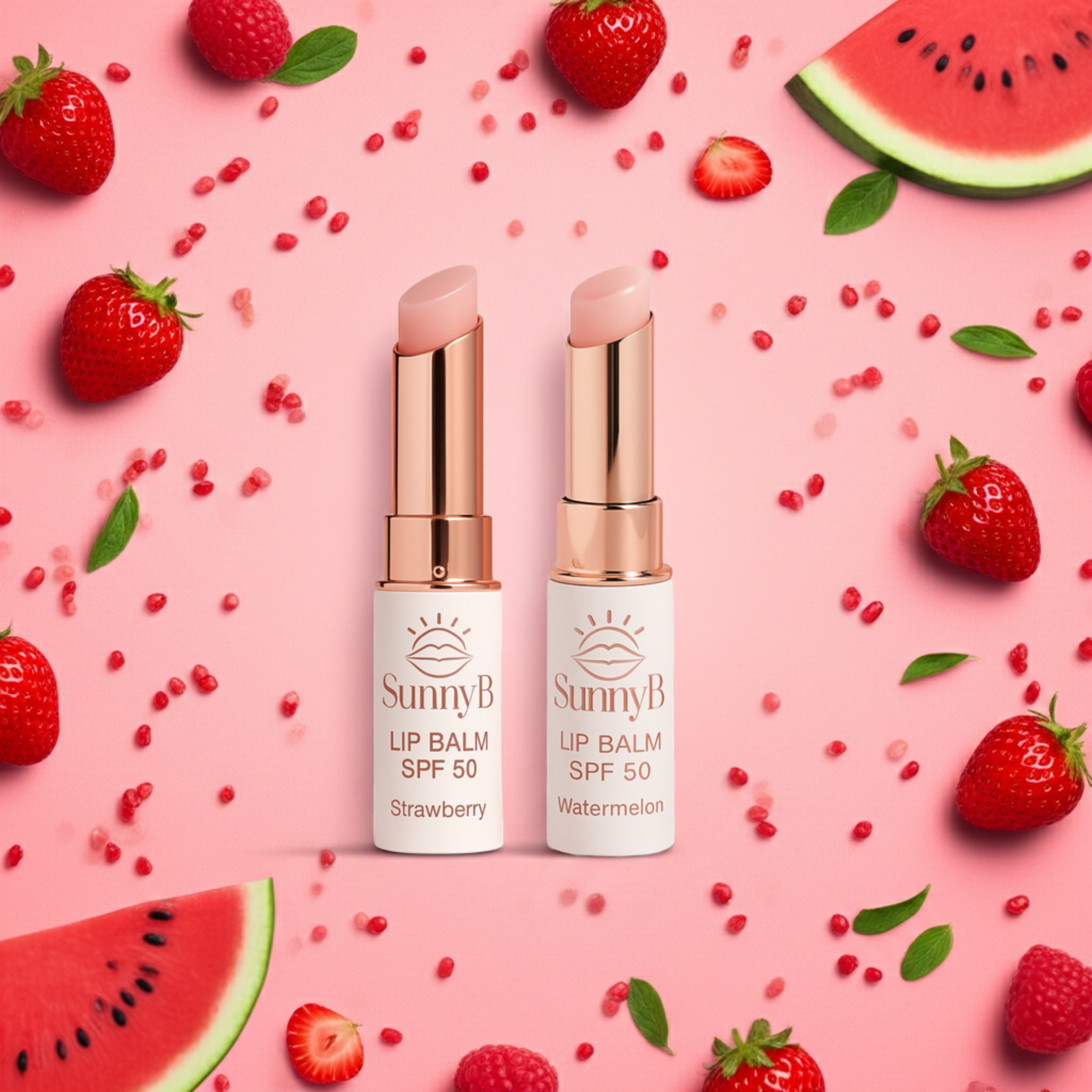 SunnyB Pretty Girl Duo SPF50+ Lip Balm Twin Pack Glossy