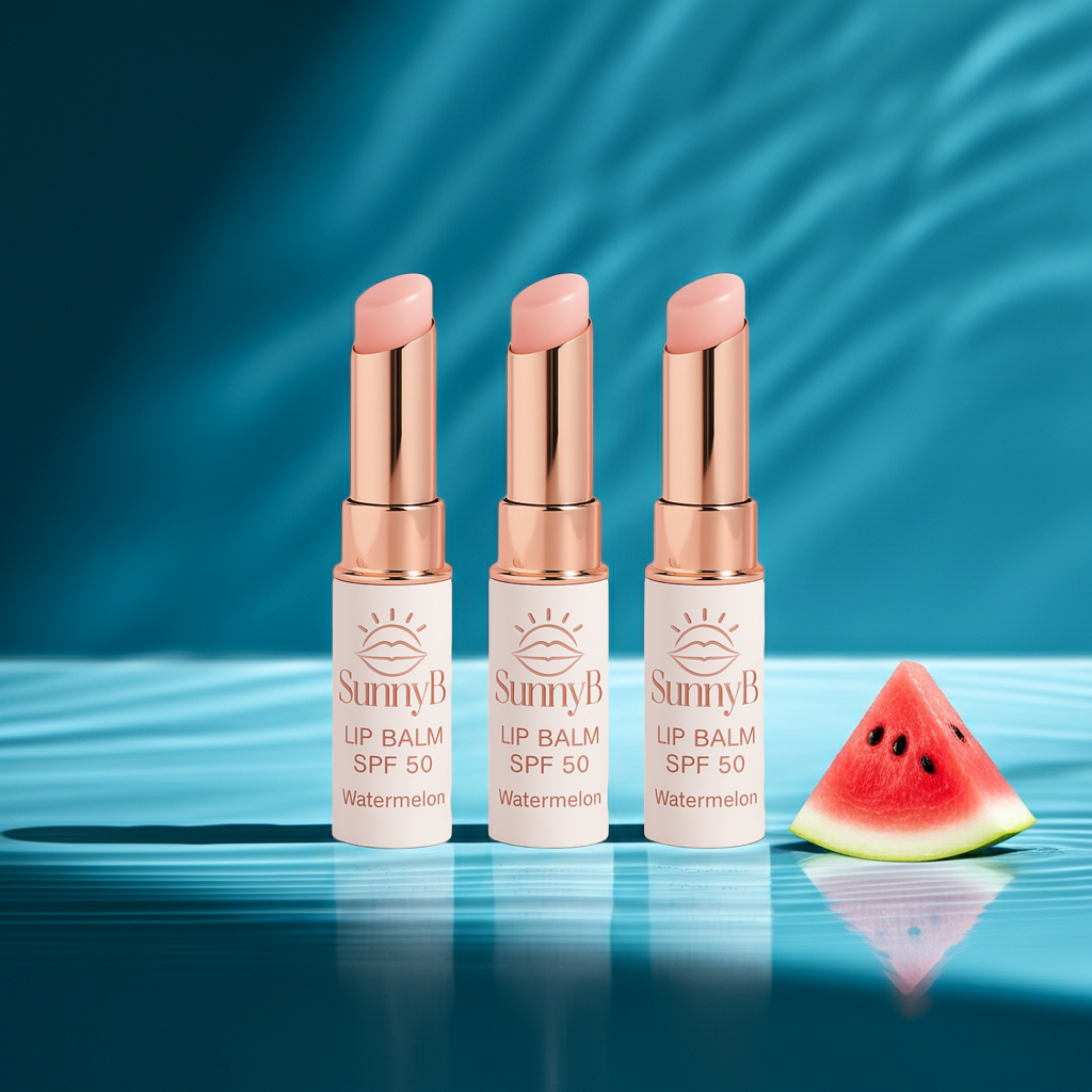 SunnyB Pretty Girl Trio SPF50+ Lip Balm Triple Pack Glossy Plumping