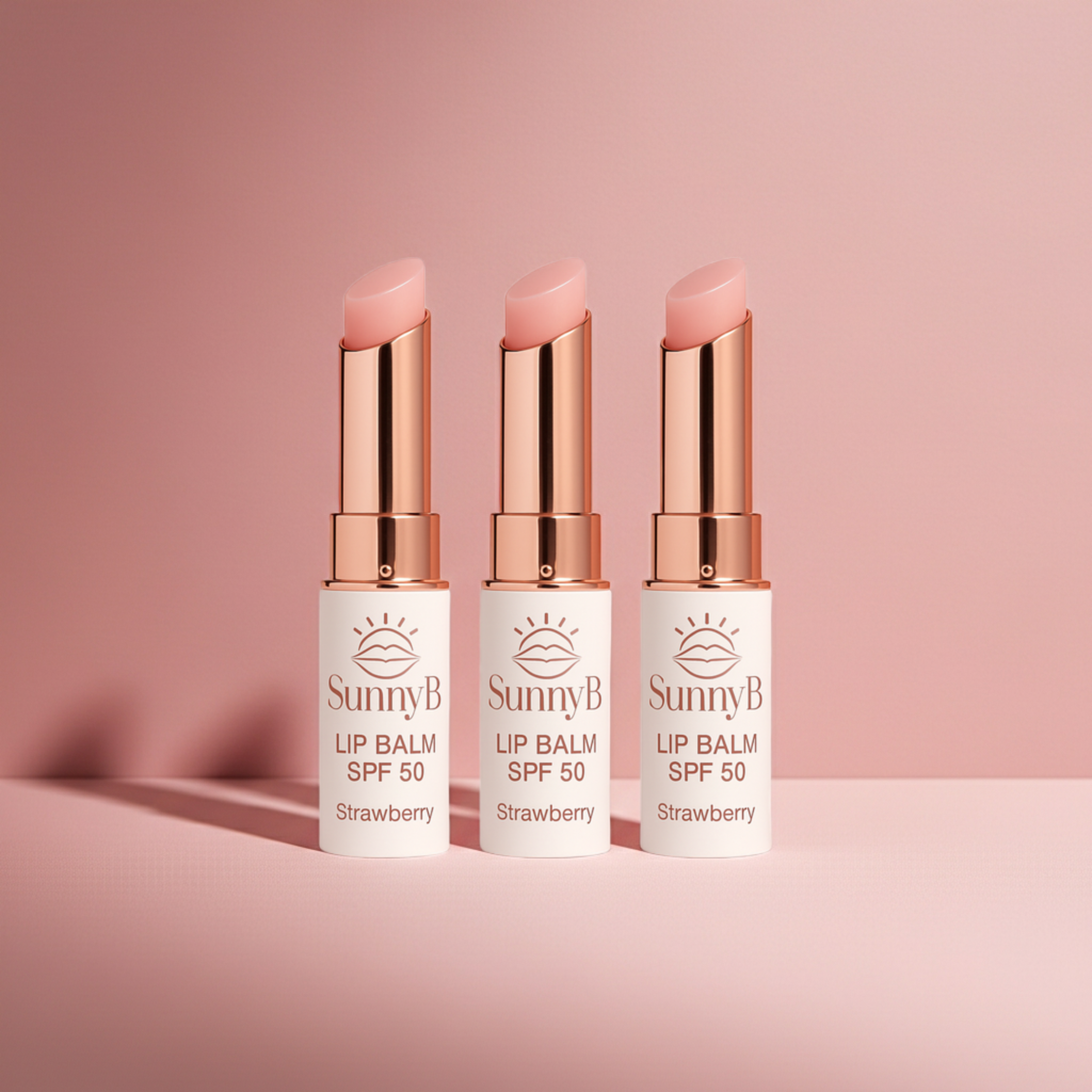 SunnyB Pretty Girl Trio SPF50+ Lip Balm Triple Pack Glossy Plumping