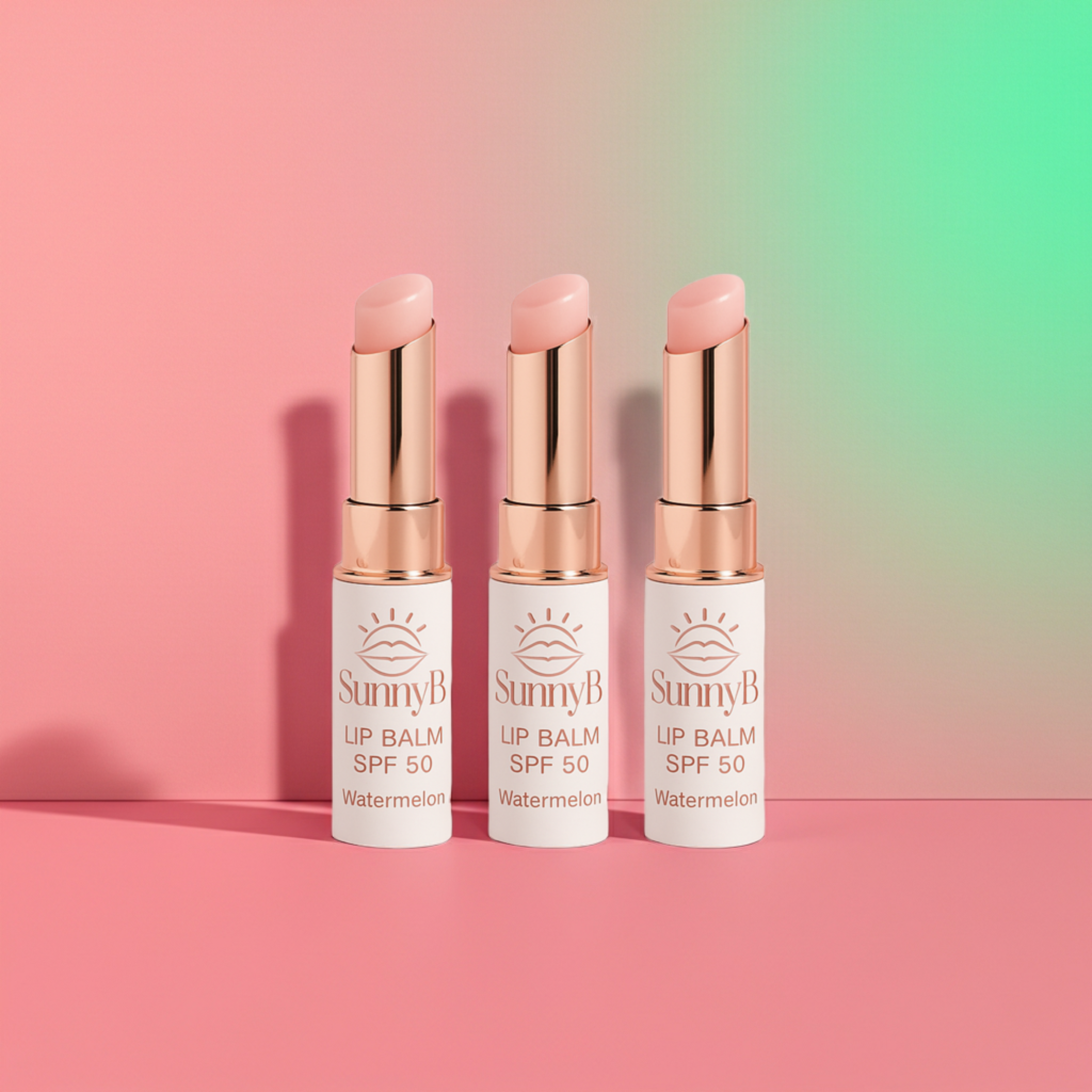 SunnyB Pretty Girl Trio SPF50+ Lip Balm Triple Pack Glossy Plumping