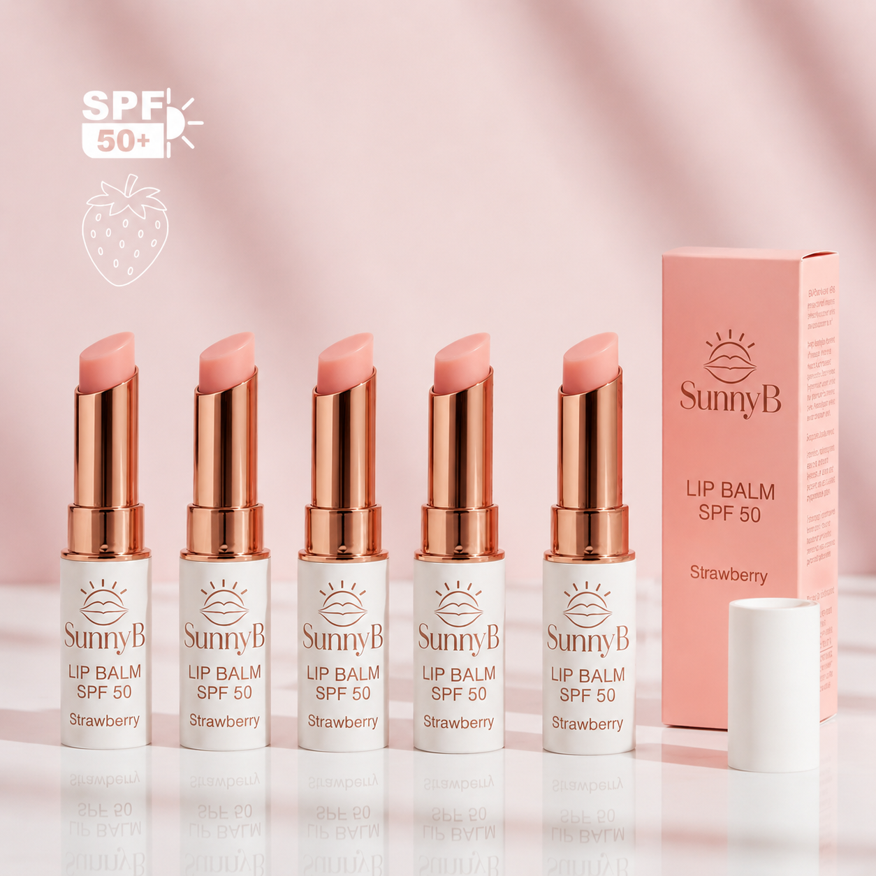 SunnyB SPF50+ Lip Balm - Strawberry