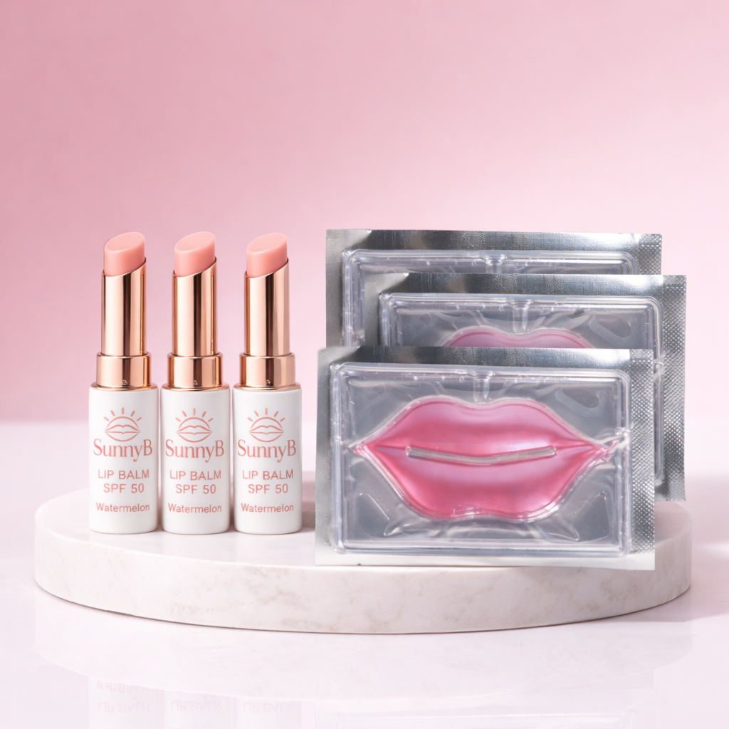 The Lip Rescue & Repair Kit — 3× SPF50+ Balm + 3× Collagen Lip Mask